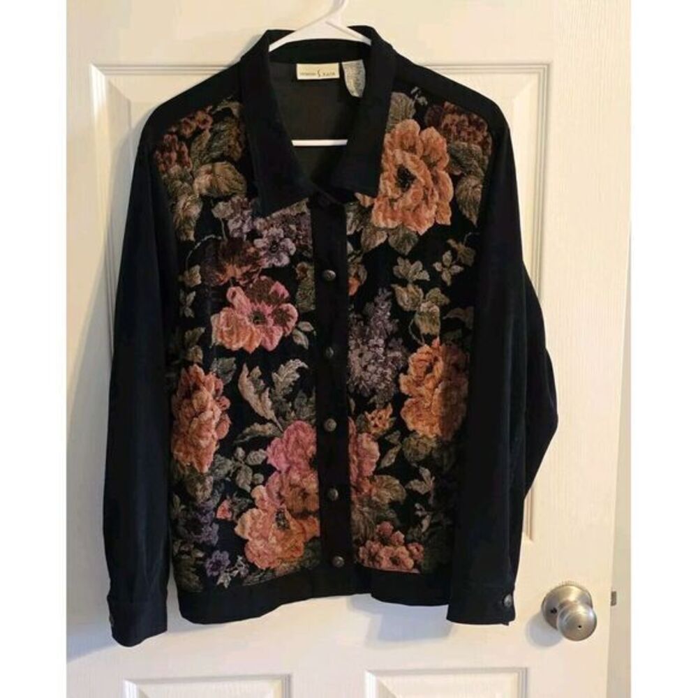 Studio Ease Women's Embroidered Floral‎ Shacket Size 20W